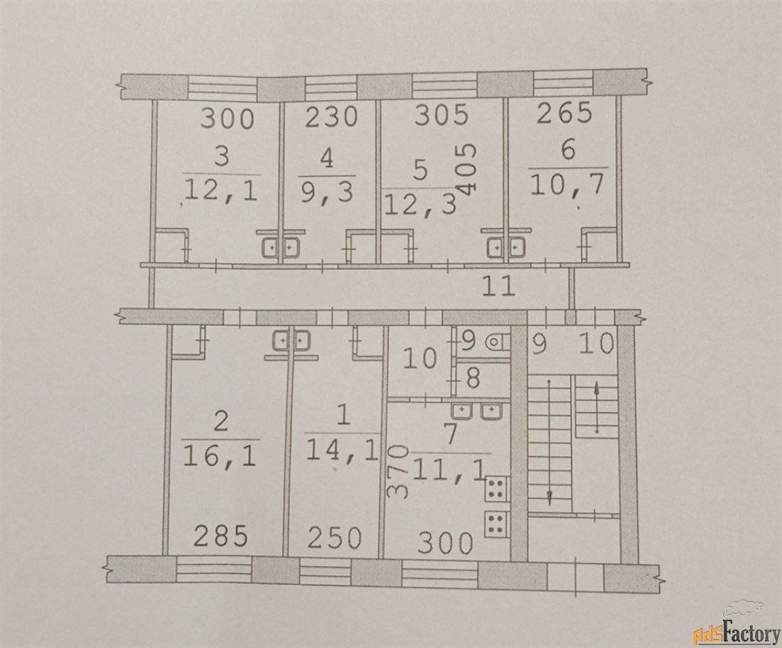 Комната 40 м² в 1-к, 1/4 эт.