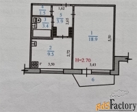 1 - комн.  квартира, 37.2 м², 1/5 эт.