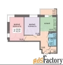 2 - комн.  квартира, 60 м², 11/19 эт.