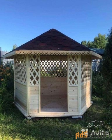 беседка деревянная для дачи садовая
