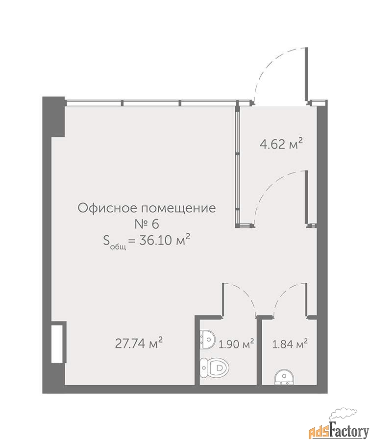 свободного назначения, 36.1 м²