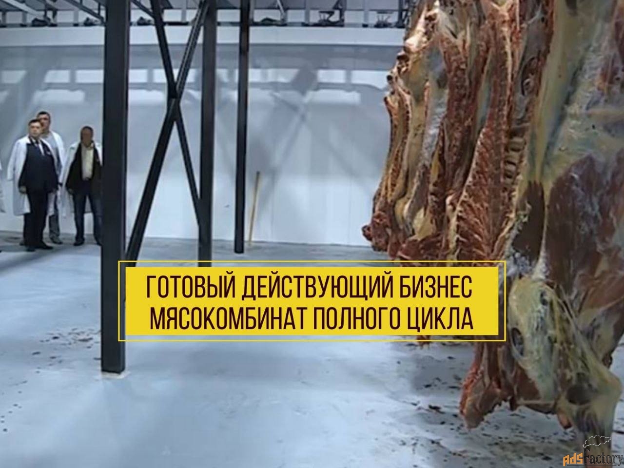 продается готовый действующий бизнес мясокомбинат полного цикла