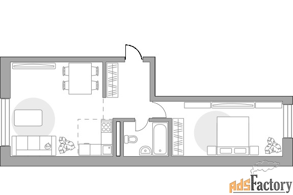 2 - комн. квартира, 60.8 м², 16/19 эт.