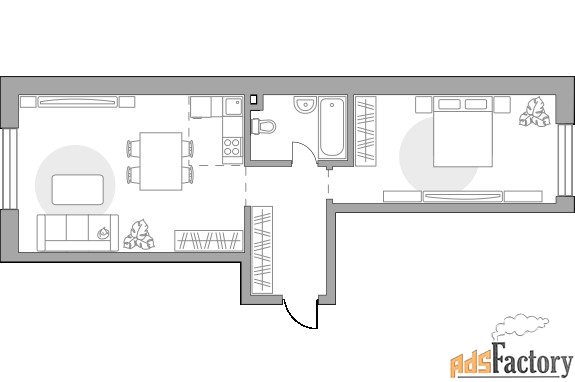 2 - комн. квартира, 60.13 м², 2/19 эт.