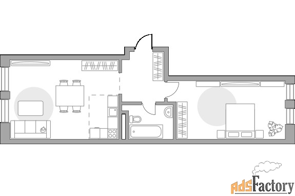 2 - комн. квартира, 59.73 м², 13/19 эт.