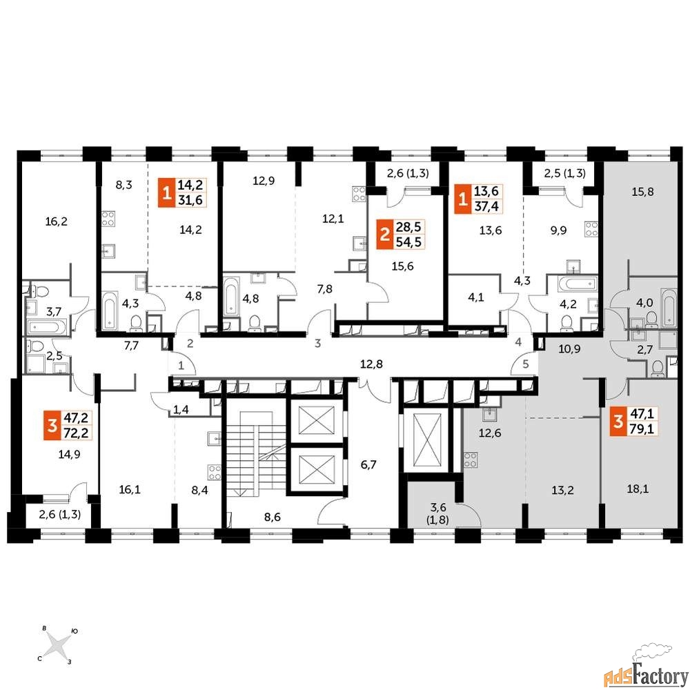 свободного назначения, 2.8 м²