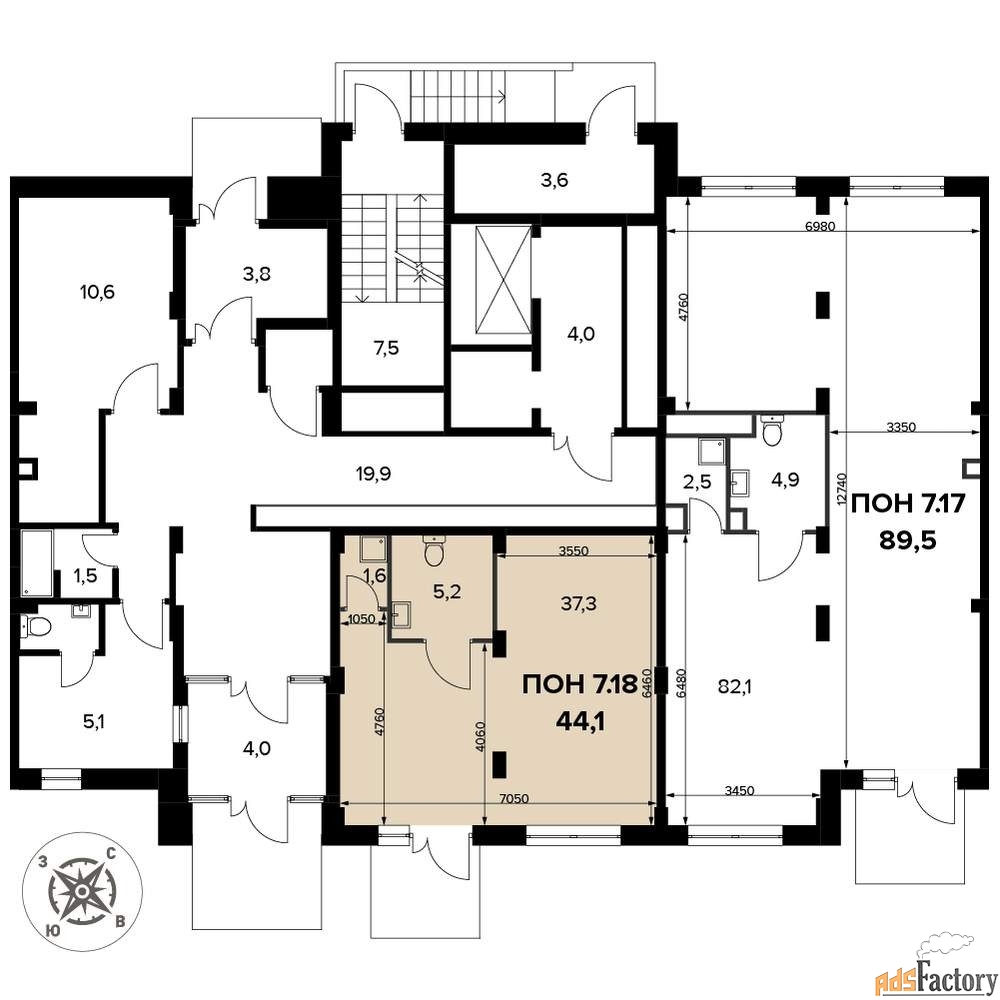 офисное помещение, 44.1 м²