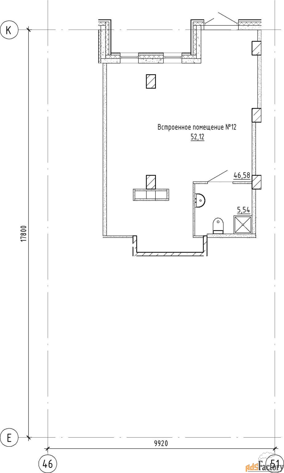 свободного назначения, 52.12 м²