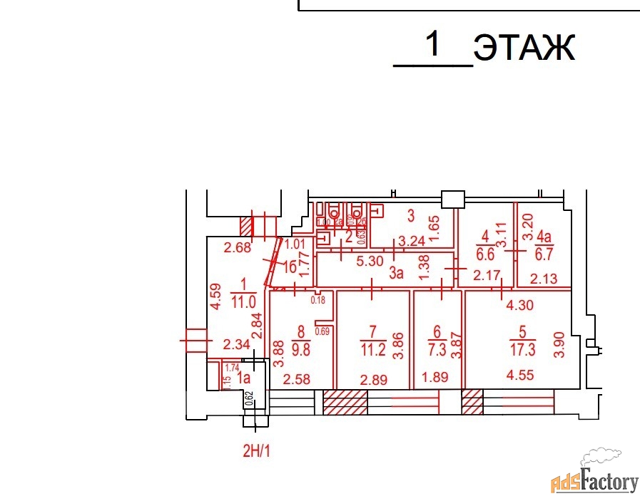 свободного назначения, 95 м²