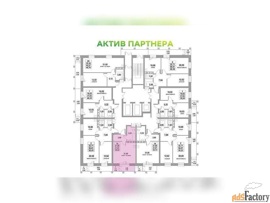 1 - комн. квартира, 32.62 м², 7/24 эт.