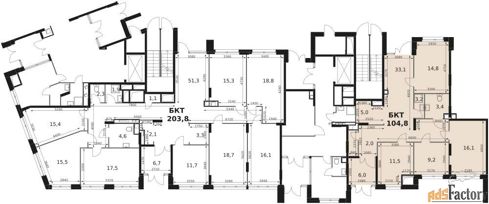 офисное помещение, 104.8 м²