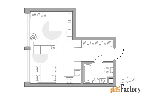 1 - комн. квартира, 32.82 м², 8/39 эт.