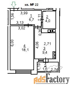 1 - комн. квартира, 41 м², 5/10 эт.