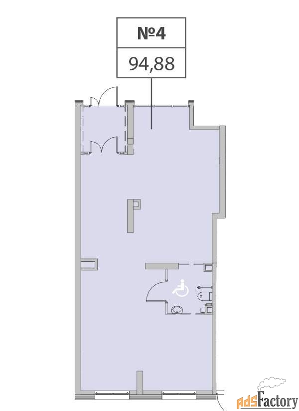 свободного назначения, 94.88 м²