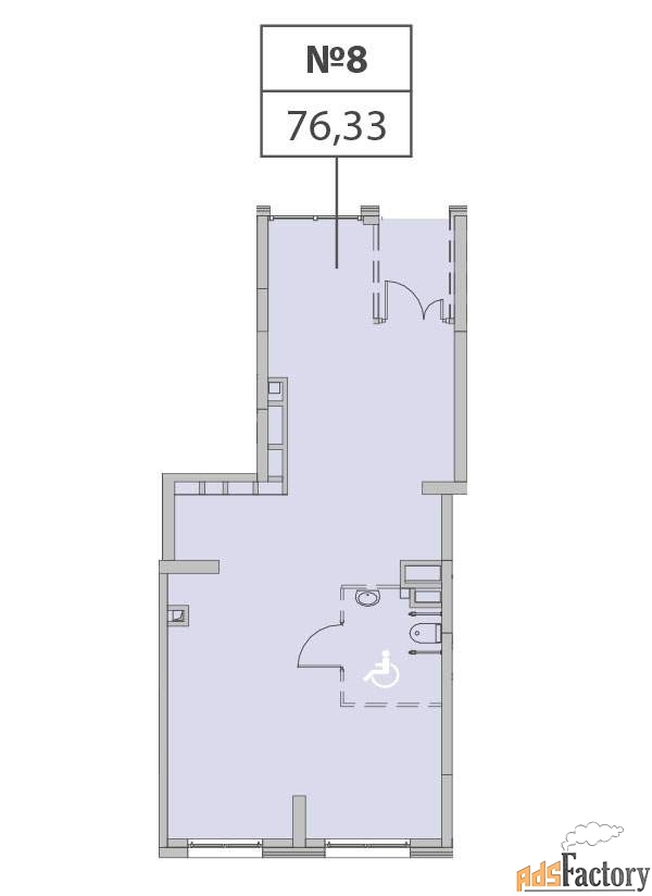 свободного назначения, 76.33 м²