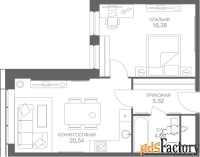 2 - комн.  квартира, 46.78 м², 40/51 эт.