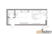 1 - комн.  квартира, 37.6 м², 2/23 эт.