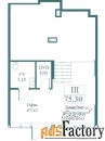 свободного назначения, 75.3 м²