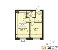 1 - комн.  квартира, 44.77 м², 4/5 эт.