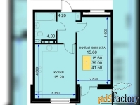 1 - комн.  квартира, 41.5 м², 7/8 эт.