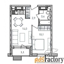 1 - комн.  квартира, 31.5 м², 7/17 эт.