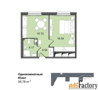 1 - комн.  квартира, 35.78 м², 5/29 эт.