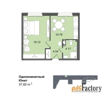 1 - комн.  квартира, 37.62 м², 4/29 эт.