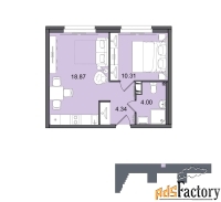 2 - комн.  квартира, 37.52 м², 5/29 эт.