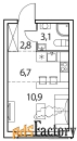 1 - комн.  квартира, 23.6 м², 17/17 эт.