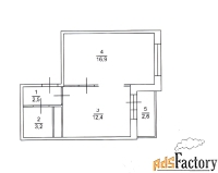 1 - комн.  квартира, 37.6 м², 6/6 эт.