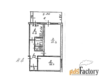 2 - комн.  квартира, 45.9 м², 1/5 эт.