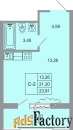 1 - комн.  квартира, 23.91 м², 16/17 эт.