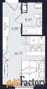 1 - комн.  квартира, 21.84 м², 20/24 эт.