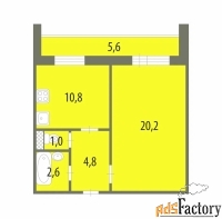 1 - комн.  квартира, 39.4 м², 9/16 эт.