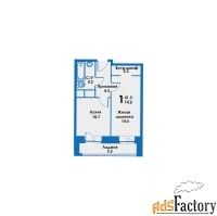 1 - комн.  квартира, 42.2 м², 5/8 эт.