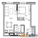 1 - комн.  квартира, 34.4 м², 10/17 эт.