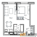 1 - комн.  квартира, 34.4 м², 13/17 эт.