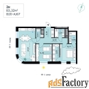 2 - комн.  квартира, 83.32 м², 1/13 эт.