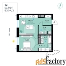 1 - комн.  квартира, 53.91 м², 2/13 эт.