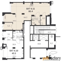 офисное помещение, 80.5 м²