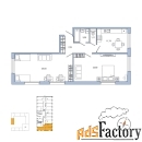 2 - комн.  квартира, 72.2 м², 1/7 эт.