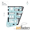 2 - комн.  квартира, 87.24 м², 4/12 эт.