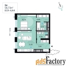 1 - комн.  квартира, 58.73 м², 2/12 эт.