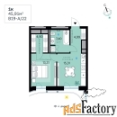 1 - комн.  квартира, 45.91 м², 5/12 эт.