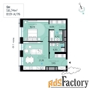 1 - комн.  квартира, 58.74 м², 4/12 эт.