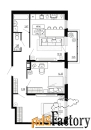 2 - комн.  квартира, 66.72 м², 2/4 эт.