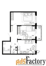 2 - комн.  квартира, 59.03 м², 4/4 эт.