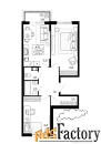 2 - комн.  квартира, 61.95 м², 4/4 эт.
