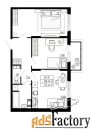 2 - комн.  квартира, 57.64 м², 4/4 эт.