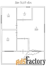 дом 54.5 м² на участке 6 сот.